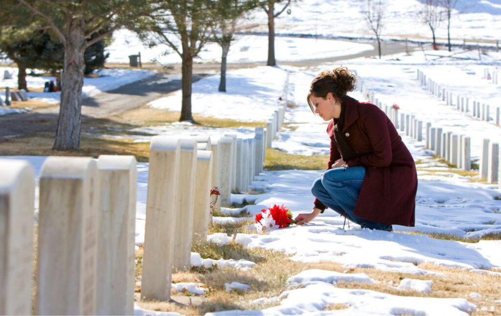 faire son deuil touchard pompes funebres cimetiere hiver